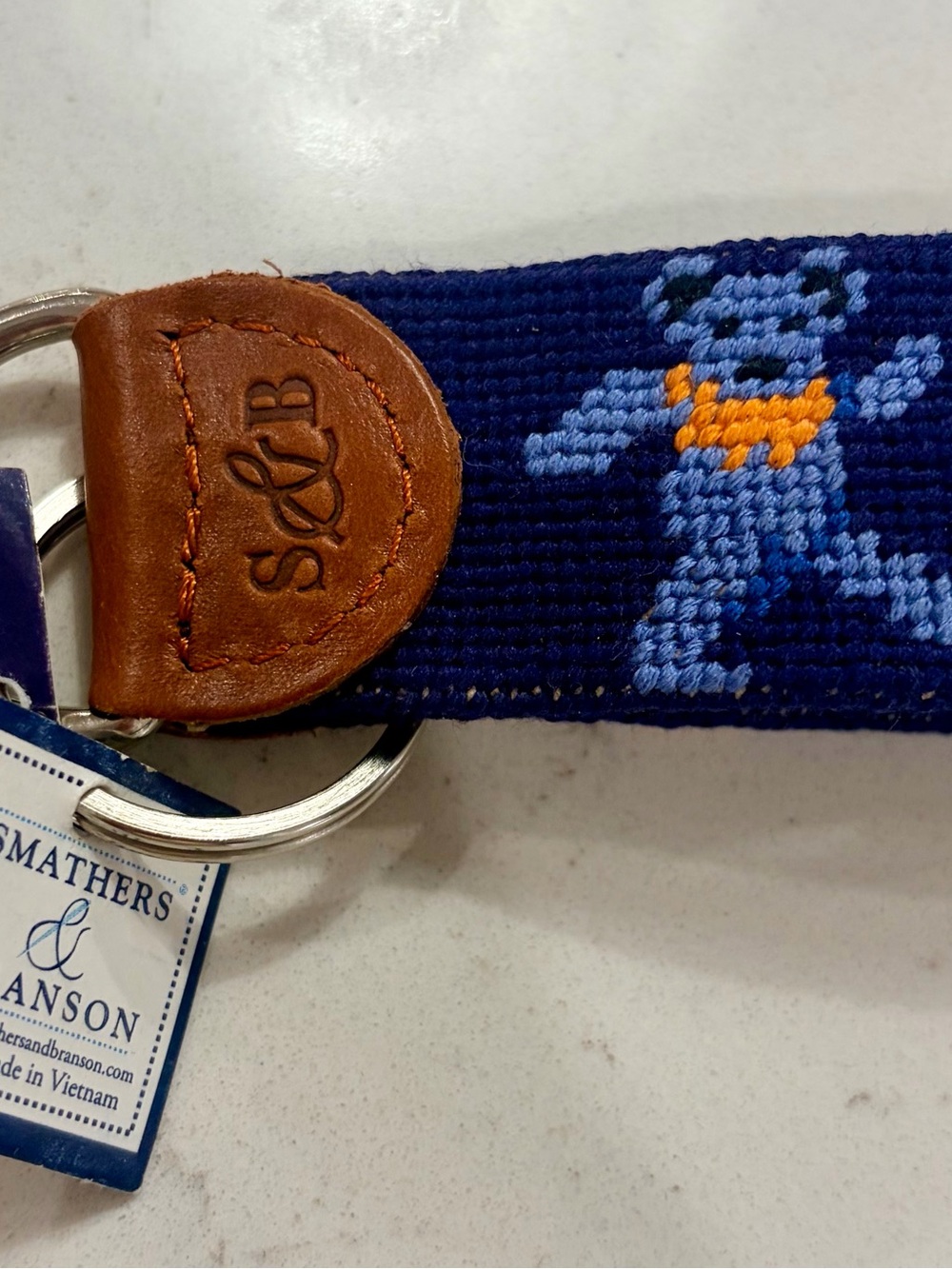 NWT Grateful Dead Key Ring with Leather Trim - Picture 2 of 2